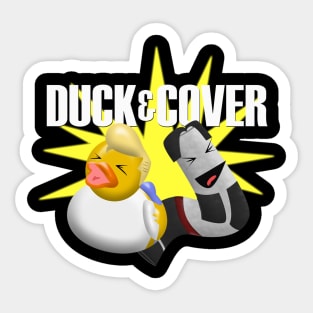 Duck and Cover Rock Band Sticker